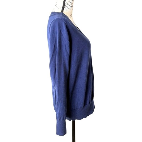Vineyard Vines V-Neck Sweater Pullover Long Sleeve Cotton Blue Womens Size XL - Picture 2 of 7